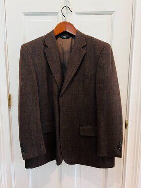 Joseph Feiss GOLD Herringbone Tweed Men's Blazer Sportcoat Size 44